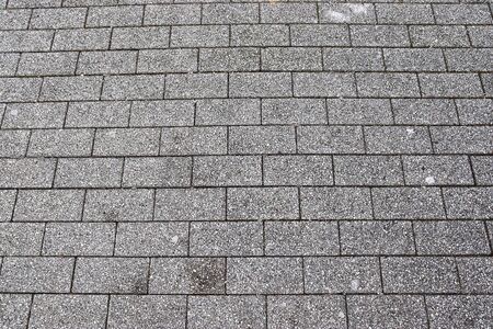 Detailed close up view on cobblestone street textures in high resolution