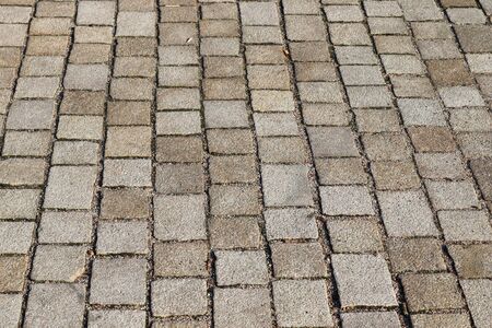 Close up surface of a cobblestone surface