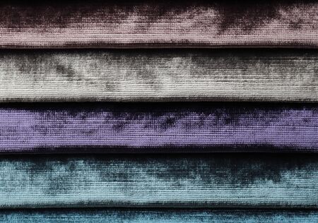Detailed close up view on textile and fabric textures found at a local textile market