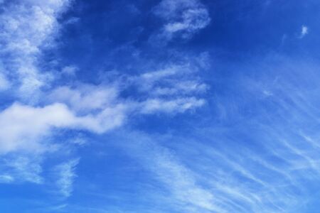 Beautiful cloud formations in a deep blue sky