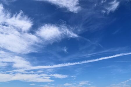 Beautiful cloud formations in a deep blue sky