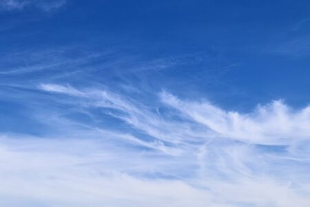 Beautiful cloud formations in a deep blue sky