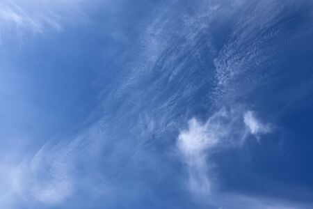 Beautiful cloud formations in a deep blue sky