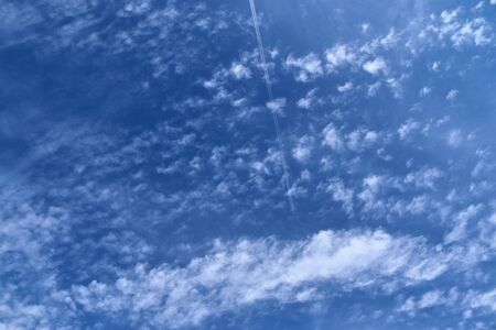 Beautiful cloud formations in a deep blue sky