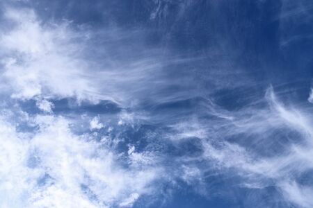 Beautiful cloud formations in a deep blue sky