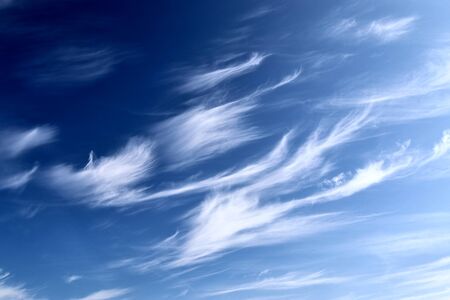 Beautiful cloud formations in a deep blue sky