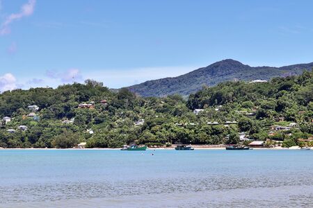 Beautiful tropical beach view taken on the paradise island Seychelles