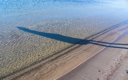 Beautiful panorama landscape of a baltic sea beach in the north of germanyの写真素材