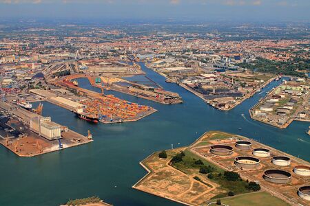 Different views in Venice city on old buildings and different canalsの写真素材