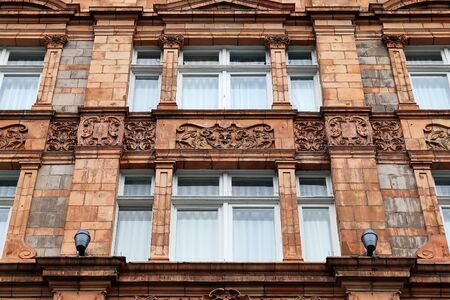 British architecture and facades of residential buildings the streets of London UKの写真素材