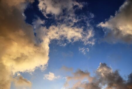 Deep red and orange clouds in a beautiful sunset
