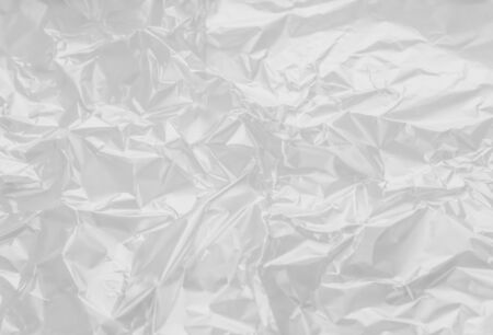 Beautiful close up view at an empty plastic film texture on a white backgroundの写真素材