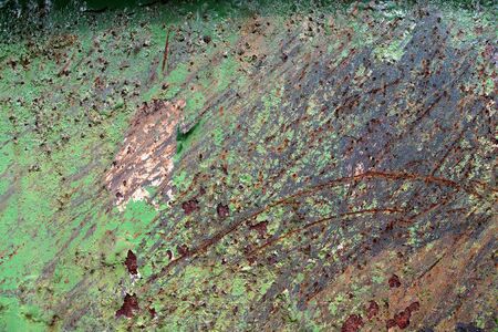 Detailed close up surface of rusty metal and steel with lots of corrosion in high resolution.