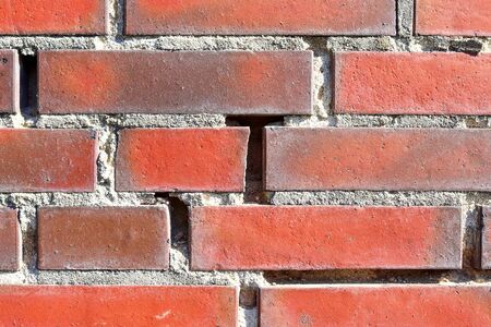 Old brick wall. Texture of old weathered brick wall panoramic background.の写真素材