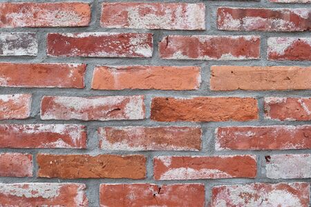 Old brick wall. Texture of old weathered brick wall panoramic background.