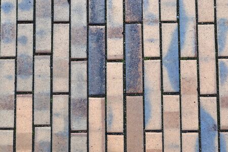 Old brick wall. Texture of old weathered brick wall panoramic background.
