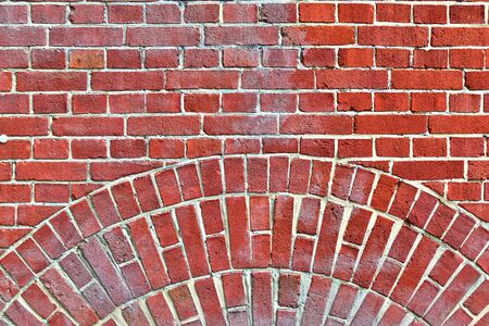 Old brick wall. Texture of old weathered brick wall panoramic background.の写真素材