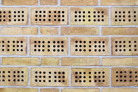 Old brick wall. Texture of old weathered brick wall panoramic background.