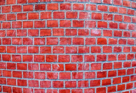 Old brick wall. Texture of old weathered brick wall panoramic background.