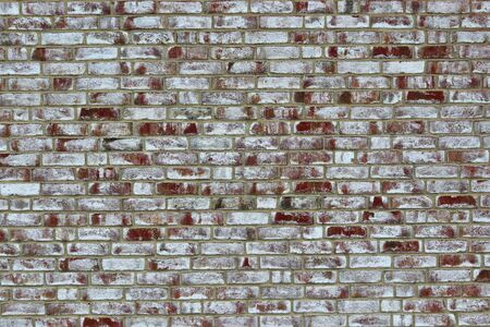 Old brick wall. Texture of old weathered brick wall panoramic background.