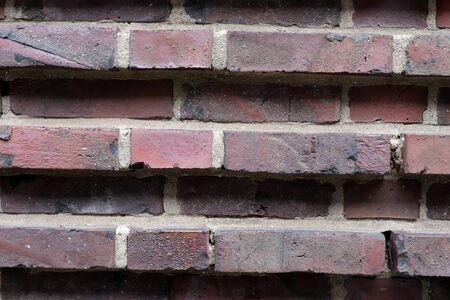 Old brick wall. Texture of old weathered brick wall panoramic background.