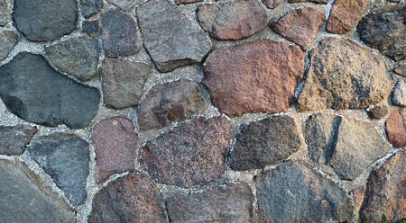 Old brick wall. Texture of old weathered brick wall panoramic background.