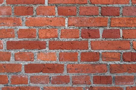 Old brick wall. Texture of old weathered brick wall panoramic background.の写真素材