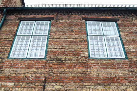 Beautiful old architecture of facades found in the small german town Flensburg