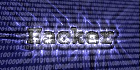 Banner of internet security buzzword text done with kirlian photographyの写真素材