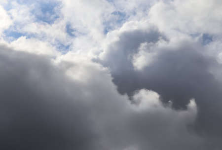 Stunning dark cloud formations right before a thunderstorm.の写真素材