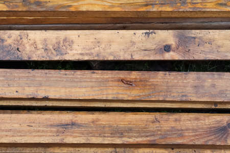 Detailed close up view on different wood surfaces showing planks logs and wooden walls in high resolutionの写真素材
