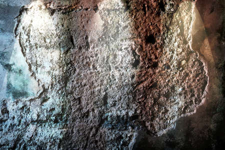 Close up view on concrete wall textures with three spotlights in high resolution