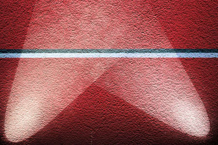 Close up view on concrete wall textures with three spotlights in high resolutionの写真素材