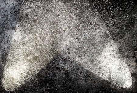 Close up view on concrete wall textures with three spotlights in high resolutionの写真素材