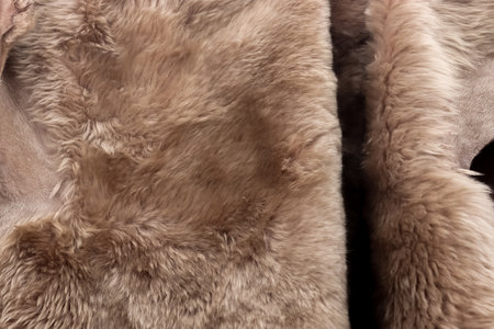 Detailed close up view on samples of cloth and fabrics in different colors found at a fabrics...
