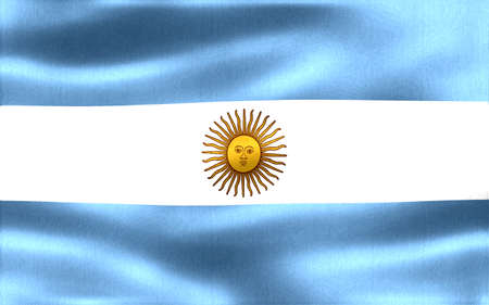 Argentina flag - realistic waving fabric flagの写真素材