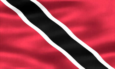 3D-Illustration of a Trinidad and Tobago flag - realistic waving fabric flag.の写真素材