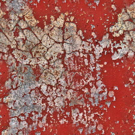 Photo realistic seamless texture pattern of paint peeling at wallsの写真素材