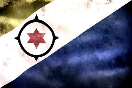 Bonaire flag - realistic waving fabric flagの写真素材