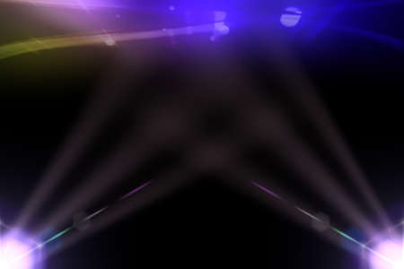 Colorful anniversary laser show with some smoke in the air. Party background.