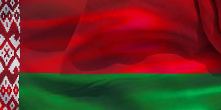 Belarus flag - realistic waving fabric flagの写真素材