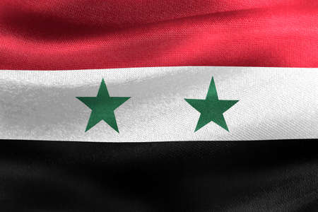 3D-Illustration of a Syria flag - realistic waving fabric flag.