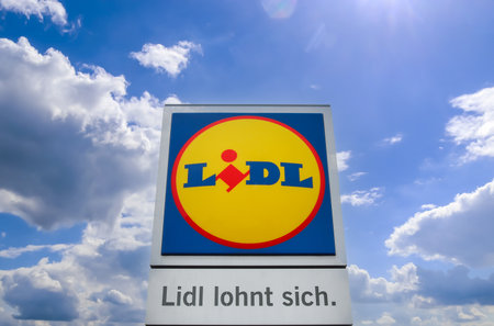 Kiel, Germany - 07. July 2022: Lidl of a big supermarket chainのeditorial素材