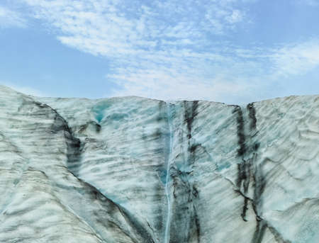 Close-up view of the blue ice on the jokulsarlon glacier in Icelandの写真素材