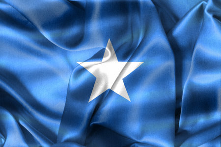 3D Illustration of a Somalia flag - realistic waving fabric flag.の写真素材