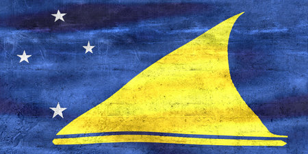 3D-Illustration of a Tokelau flag - realistic waving fabric flag.の写真素材