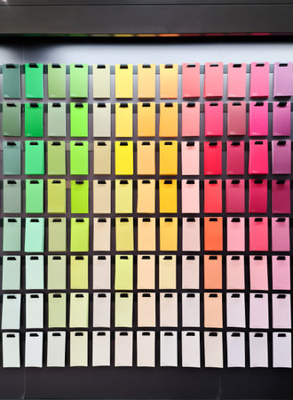 Kiel, Germany - 11 February 2023: Various colours of the Liquitex brand in a paint section of a DIY storeのeditorial素材
