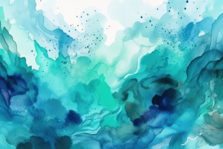 Abstract Watercolor background created with generative AI technologyの素材