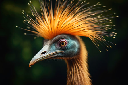 Mesmerizing bird portrait photography created with generative AI technologyの素材