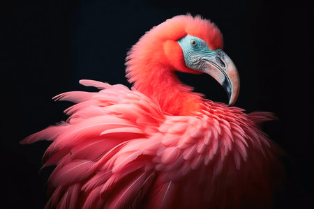 Mesmerizing bird portrait photography created with generative AI technologyの素材